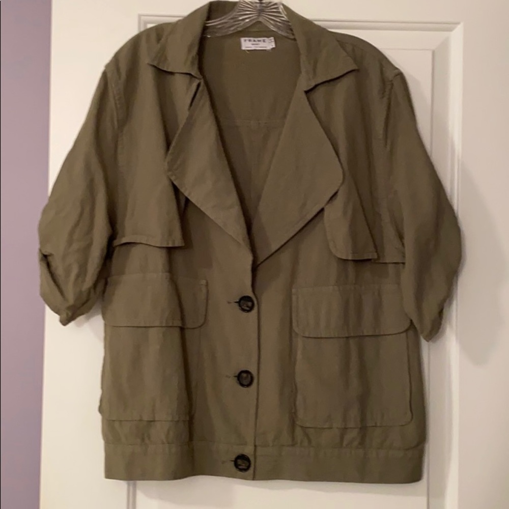 Frame half sleeve jacket